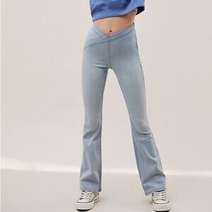 Free People Juliet Flare Jeans Light Wash High Waisted Size 27